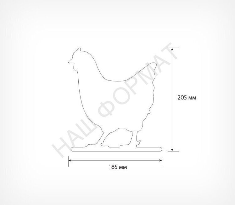 Меловая табличка "Курица" А4